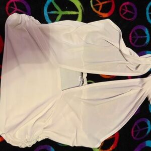 Fashion Nova White Surplice Halter Camisole